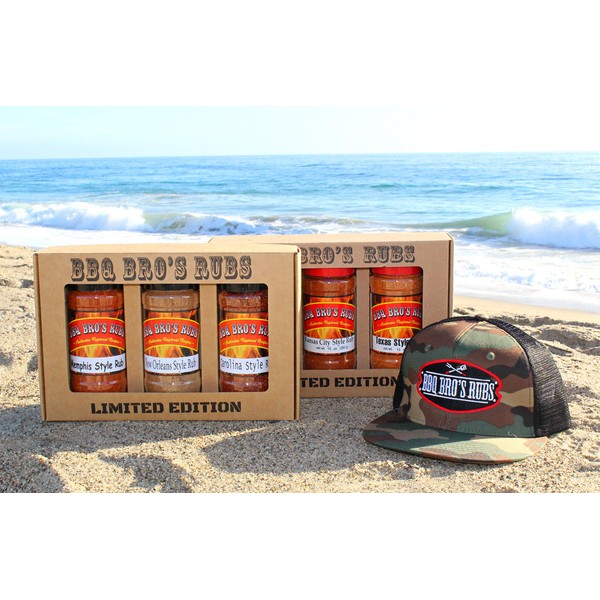 BBQ BROS RUBS (Western Style) - Ultimate Barbecue Spices Seasoning Set - Use for Grilling, Cooking, Smoking - Meat Rub, Dry Marinade, Rib Rub - Backed with 100% Customer Guarantee