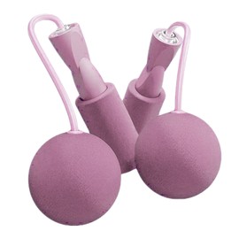 6.5cm Cordless Jump Rope with Heavy Ball Dual Bearing Silent Fitness Wire Rope for Indoor Sports Exercise Pink