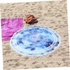 WHAMVOX Printed Beach Towel Fun Round Microfiber Towel for Beach