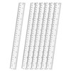 ZUFECY 7-Pack Plastic Ruler Straight Ruler, Transparent Ruler for School,