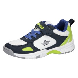Lico Scarpe da Ginnastica Unisex per Bambini Peyton V, Bianco Marine Lemon, 32 EU