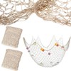 Ihvewuo 2 Pcs Fish Netting Decoration Beige Nautical Fish Net