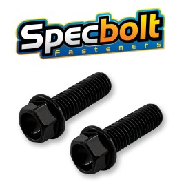 Specbolt Fasteners 2 pc Specbolt M8-1.25x25mm Black Wurks Bolt for KTM Honda Kawasaki Yamaha Suzuki