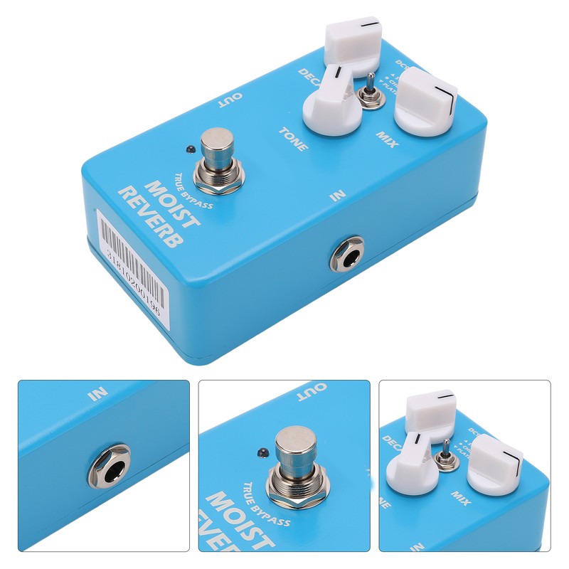 Electric Guitar Effect Pedal Moist Reverb 3 Modes Adjustable Single