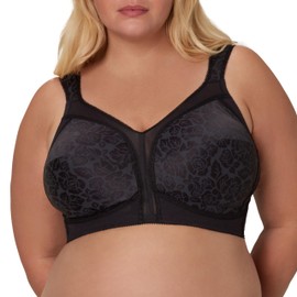 Playtex Women's Plus Size 18 Hour Original Comfort Strap Bra #4693, Black, 38 D