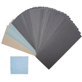 SenmaiTools 35 Sandpaper Set, Wet and Dry 23 x 9 cm, Grit 400 600 800 1000 1200 1500 2000 2500 3000 5000 7000 10000 20000, Fine Sandpaper for Car Metal Wood Walls FinStein ishing