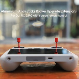 CERFFOOL Aluminum Alloy Joystick Drone for DJI RC 2/1 Controller Stick Replacement Anti-slip Replacement Parts for DJI Air 3S/Mini 4 Pro/Flip/Neo (Titanium Extended Rocker)