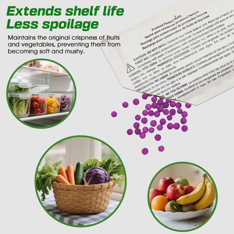 xcivi 5-Pack Produce Saver Refills Compatible with Frigidaire Pure Air