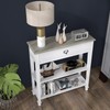 Kinlife 3-Tier Console Table with Drawer and Storage Shelf Multi-Functional
