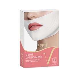 AppXynn 6-Piece V Line Lifting Mask, Moisturizing V Shaped Face Mask, Firming Facial Mask Double Chin Reducer Patch