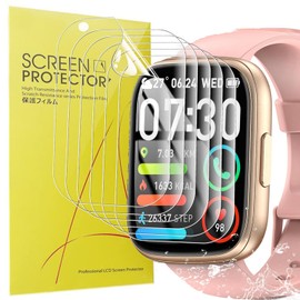 Blueshaweu Schutzfolie Kompatibel für Poounur Smartwatch Herren Damen 1,95" T80, HD klar Flexible TPU Displayschutzfolie [6 Stück] Kompatibel mit Poounur T80 Smartwatch (Transparenz)