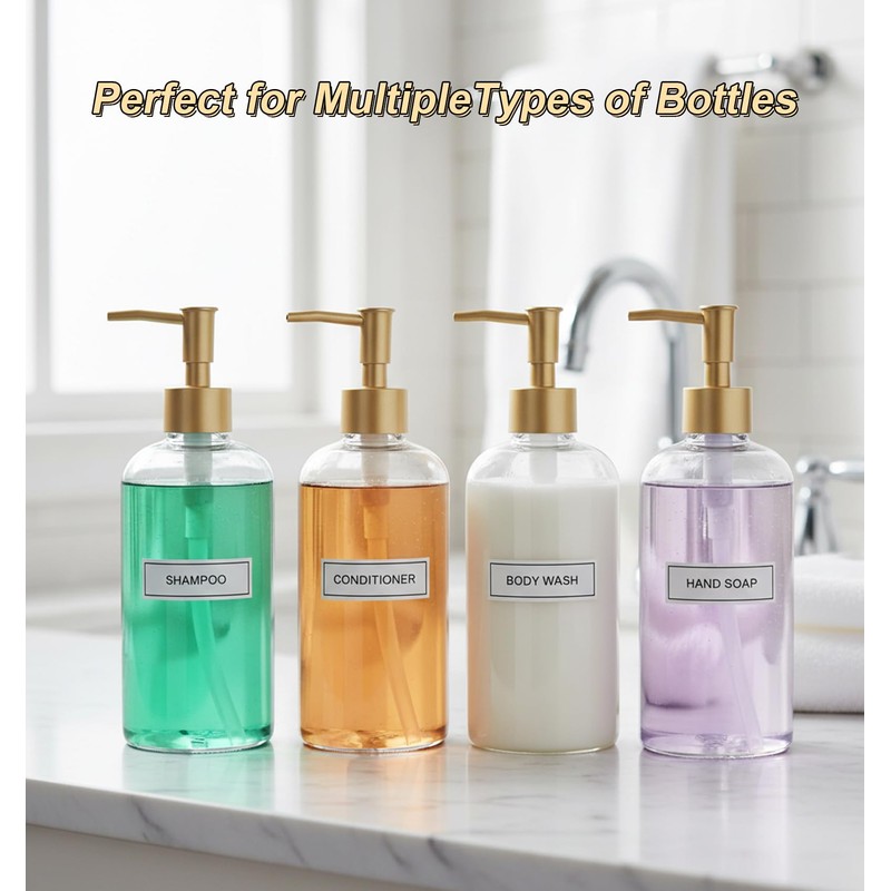 2 Pack Gold Soap Pump, Gold Soap Dispenser Pump for