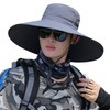 HUAMULAN 6" Wide Brim Sun Hat Men Women Unisex Bucket