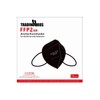 FFP2 Mask Respirator Mask without Valve Pack of 10 Black.