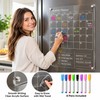 Clear Acrylic Monthly Planner for Refrigerator – Reusable Dry Erase