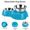 Petvillage Dog Bowls Double Dog Bowls and Food Bowls,Includes Small