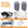 5 Packs Plastic Wallet Insert, Clear Credit Card Holder Wallet