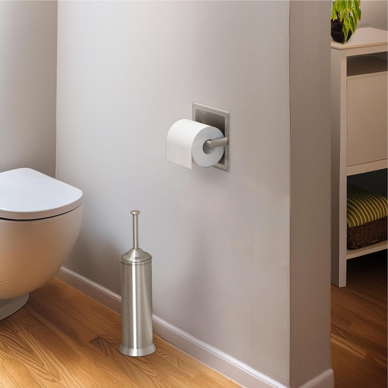 Gatco 751 Recessed Pivoting Toilet Paper Holder, Wall Mounted, Heavy