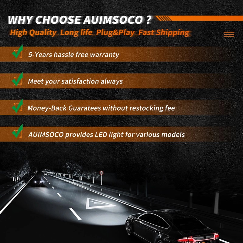 AUIMSOCO 9005 LED Headlight Kit HB3 High Beam Bulb Super