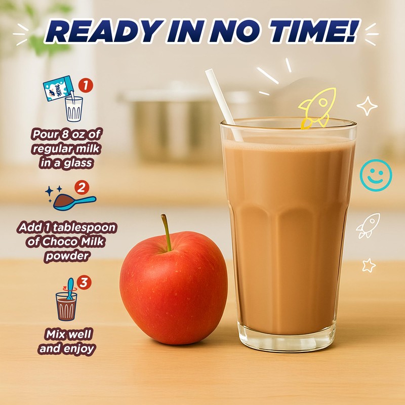 Choco Milk Powdered Chocolate Drink Mix 14.1 oz (12-Pack)