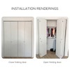 Bifold Door Hardware Set, with 36” Track, Aluminum Sliding Cabinet