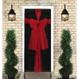 Theme Machine Red Christmas Door Bow Kit - 9 Metres to Make Bow Decoration for Front Door