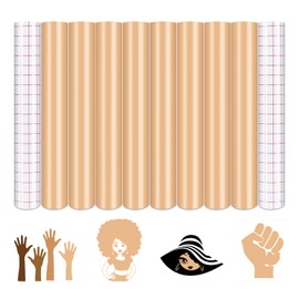 Tintnut Skin Color Permanent Vinyl - 8 Sheets 12"x10" Netural Skin Tone Permanent Adhesive Vinyl Sheets Water Proofing Self Sticker for Home Decor