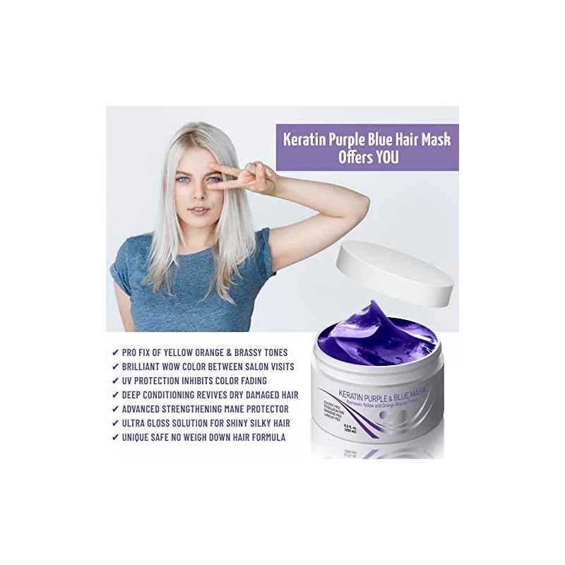 Vitamins Hair Mascarilla Capilar Con Queratina Morada