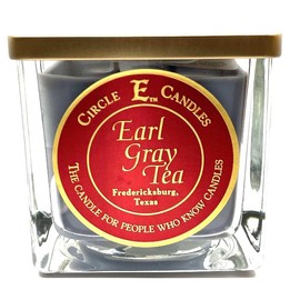 Circle E Candles, Earl Gray Tea Scent, 8oz Small Jar Candle, Christmas Gift, Soothing Tea Aroma, Holiday Candle, Cozy Winter Stocking Stuffer