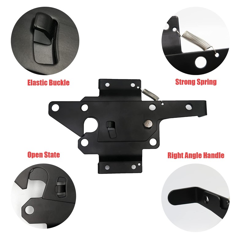 Heavy Duty Fence Self-Locking Gate Latch – Black Finishing Post