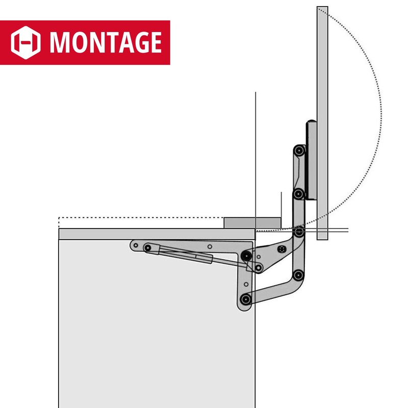 Gedotec Flap Fitting Replacement Gas Pressure Damper with Ball Head