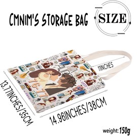 AKTAP Daisy The Six Inspired Gift Aurora Music Tote Bag Aurora Tour Merch Aurora Singer Gift for Musical Fans Vintage Handbag (Aurora Music Tote)