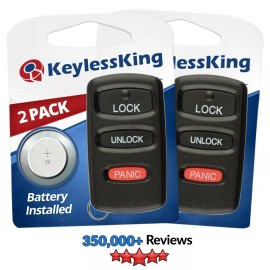 KeylessKing* 2 Replacement Key Fob Remote for Mitsubishi Eclipse Endeavor OUCG8D-525M-A Panic