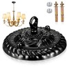 VILLCASE Retro Ceiling Canopy Black Metal with Hooks, Vintage Lamp
