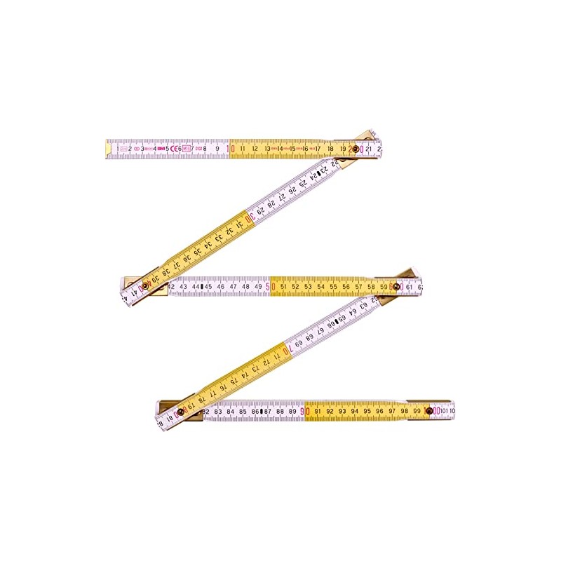 Connex Wooden Folding Ruler - 2 Metre Length - Metric