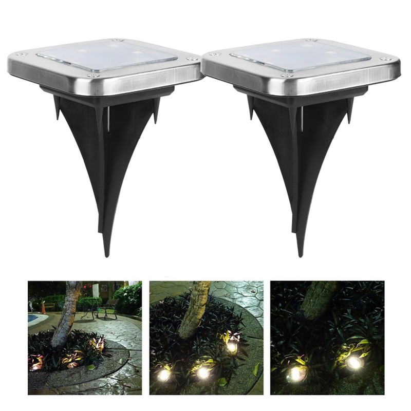 4pcs 8LED Solar Buried Light Under Ground Lamp Outdoor Pathway