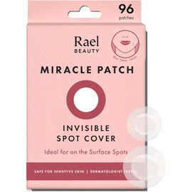 Rael Miracle Invisible Spot Cover – Hydrocolloid Pimple Patches for Acne Absorption, Facial Stickers in 2 Sizes (96 Count), Korean Skincare for Fast Healing & Blemish Protection