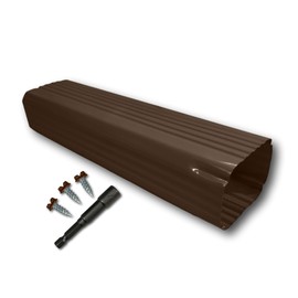 Eagle 1 Aluminum Downspout Extension (Multiple Sizes and Colors) Includes Matching Screws and Hex Driver (3x4-15" / Brown)