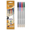 BiC Cristal Original Ballpoint Pens, Assorted Colours, Pack of 4