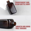 3PCS Amber Square Glass Lotion Bottle Refillable Pump Bottles Travel