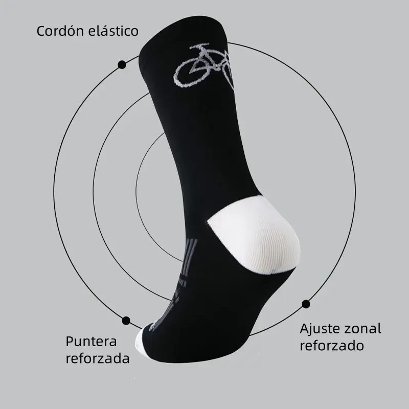 Ciclismo Correr Senderismo Deportes Media Calcetines 3 Pares