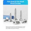 M3 M4 M5 M6 Wood Screws Assortment Set,304 Stainless Steel