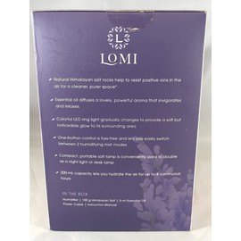 Aroma Coffee Lomi aroma humidifier himalayan salt with Led Light Ring Lavender essential oil