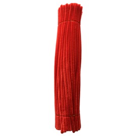 100pcs Pipe Cleaners, Chenille Stems for DIY (Red)