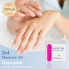 Qsnidy 30 Pack Disposable Manicure Kit Individually Packed 3-Piece Mini