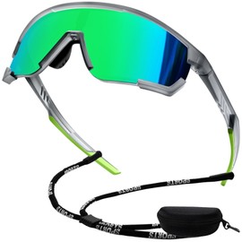 KANASTAL Sports Sunglasses, Men's, Women's, Polarized UV400, UV Protection, Adjustable Nose Pad, TAC Lens, TR90 Frame, Baseball, Driving, Fishing, Climbing, Golf, Running, Driving, Tennis, Biking, Bicycle, Ultra Lightweight Sunglasses for Men Women (Clea