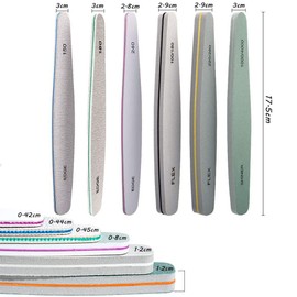 JIMIGUGU ネイルファイルセット 爪磨き 爪やすり スポンジバッファー 両面タイプ ジェルネイル用 150 180 240 100/180 200/280 1000/4000グリット6本セット