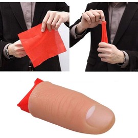 SquarezhenBo 2Pcs Colour of Skin Premium Quality Magic Thumb Tip Trick Finger Rubber Close Up Vanish Appearance Hanky Trick Prop,Magic Supplies，Novelty and Gag Toys