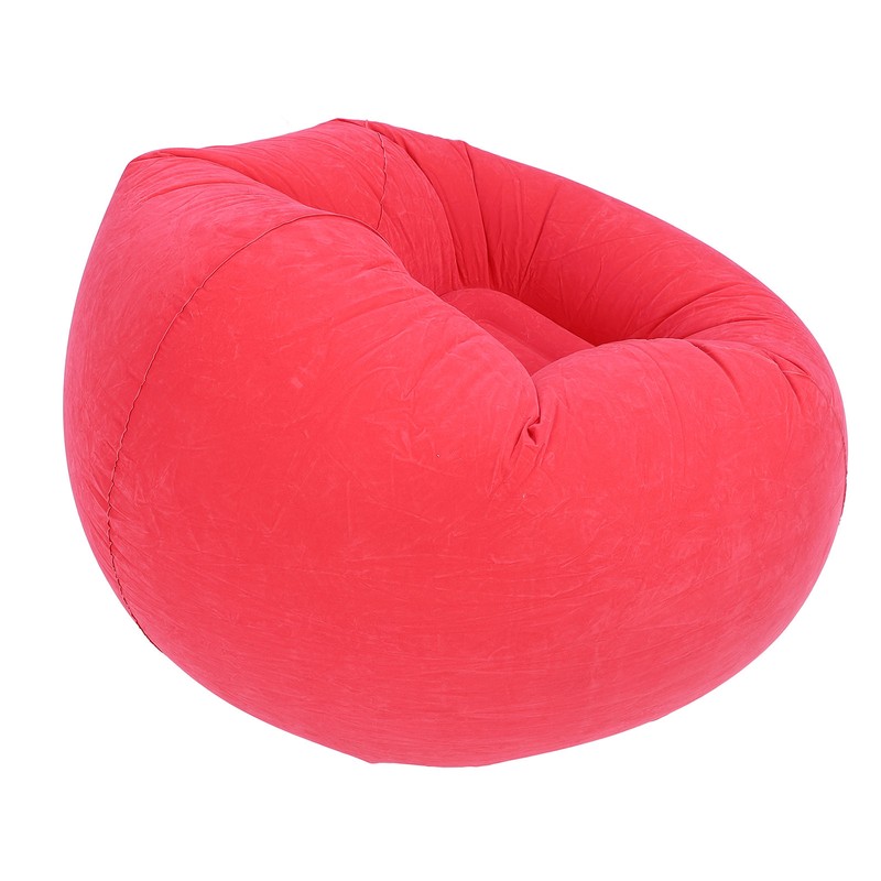 Inflatable Lounge Chair Flocking PVC Portable Folding Blow Up Sofa
