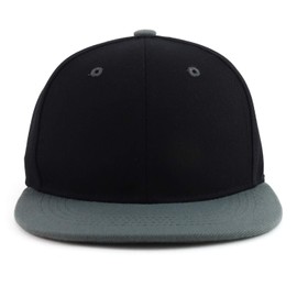 Trendy Apparel Shop Gorra de bebé a juventud plana estructurada, Negro Gris Oscuro, Recién nacido